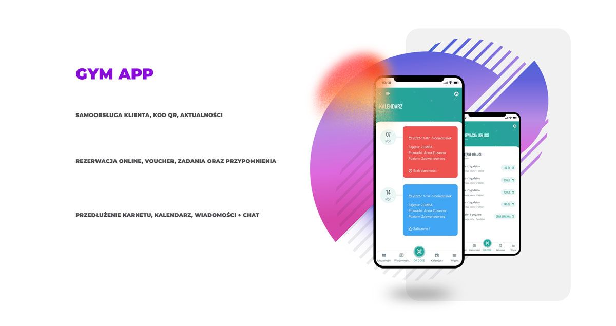 GYM APP - Rezerwacje online, płatności ONLINE